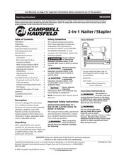 Campbell Hausfeld SB303000 Mode D'emploi