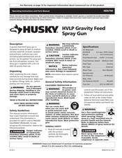 Husky HDS790 Instructions D'utilisation Et Manuel De Pièces