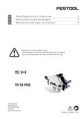 Festool TS 55 FEQ-F-Plus Notice D'utilisation D'origine