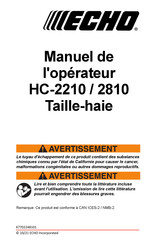 Echo HC-2210 Manuel De L'opérateur