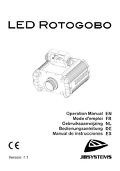 JB Systems LED ROTOGOBO Mode D'emploi