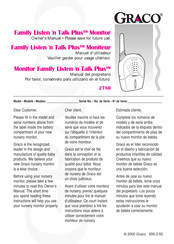 Graco Family Listen 'n Talk Plus 2780 Manuel D'utilisateur