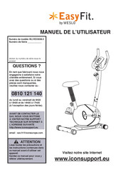 Weslo EasyFit WLIVEX0036.0 Manuel De L'utilisateur