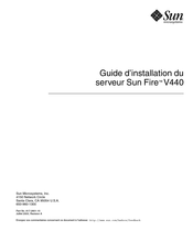 Sun Microsystems Sun Fire V440 Guide D'installation