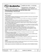 Subaru L101SXC002 Instructions D'installation