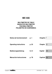 Metrix MX 556 Notice De Fonctionnement