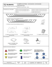 Subaru E101SXC010 Instructions D'installation