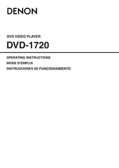Denon DVD-1720 Mode D'emploi