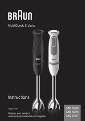 Braun MultiQuick 5 Vario MQ 5025 Manuel D'instructions