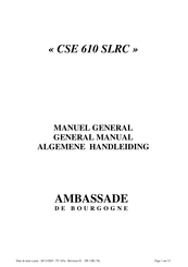 Ambassade de Bourgogne CSE 610 SLRC Manuel General