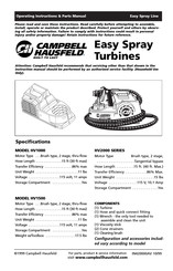 Campbell Hausfeld Easy Spray Line HV1500 Serie Instructions D'utilisation