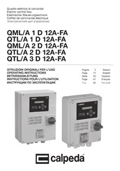 Calpeda QTL/A 2D 12A-FA Manuel D'instructions