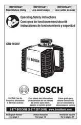 Bosch 3601K61010 Consignes De Fonctionnement/Sécurité