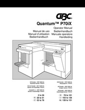 GBC Quantum P70iX Manuel D'utilisation