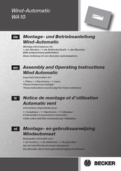 Becker Wind-Automatic WA10 Notice De Montage Et D'utilisation