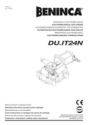 Beninca DU.IT24N Livret D'instructions Et Catalogue Des Pieces De Rechange