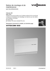 Viessmann VITOCOM 100 Notice De Montage Et De Maintenance