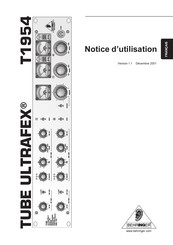 Behringer TUBE ULTRAFEX T1954 Notice D'utilisation