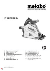 Metabo KT 18 LTX 66 BL Notice Originale