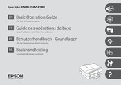 Epson Stylus Photo PX820FWD Guide Des Operations De Base