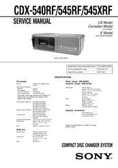 Sony CDX-540RF Manuel De Service