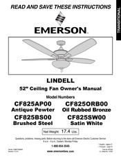 Emerson LINDELL CF825SW00 Mode D'emploi