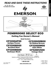 Emerson PENBROOKE SELECT ECO CF5200AP00 Mode D'emploi
