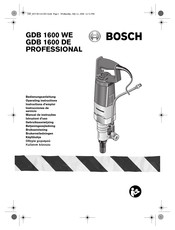 Bosch GDB 1600 WE Instructions D'emploi