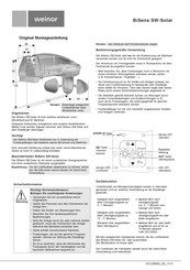 weinor BiSens SW-Solar Instructions De Montage