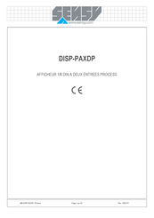 Sensy DISP-PAXDP Mode D'emploi