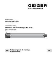 GEIGER SOLIDline ZIP-Perfection GU45 -E11 Serie Notice Originale De Montage Et D'utilisation