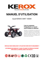 KEROX E-MKT 1000W Manuel D'utilisation