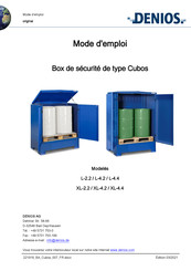 Denios Cubos XL-4.4 Mode D'emploi