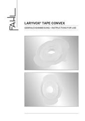 Fahl LARYVOX Tape CONVEX Mode D'emploi