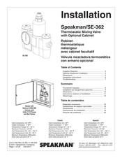 Speakman SE-362 Manuel D'installation