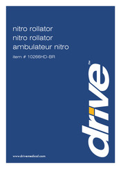 Drive Medical nitro rollator Mode D'emploi