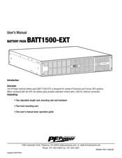 Panamax PF POWER BATT1500-EXT Mode D'emploi