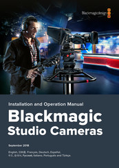 Blackmagic Design Blackmagic Studio Cameras Manuel D'installation Et D'utilisation