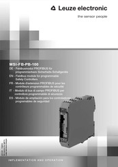 Leuze electronic MSI-FB-PB-100 Mode D'emploi