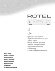 Rotel C8+ Manuel De L'utilisateur