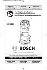 Bosch GKF125CE Consignes D'utilisation/De Sécurité