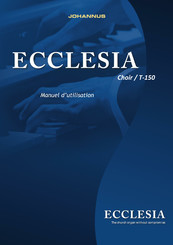 Johannus Ecclesia Choir Manuel D'utilisation