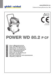 Ghibli & Wirbel POWER WD 80.2 P CF Utilisation Et Entretien