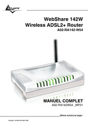 Atlantis WebShare ADSL2+ Manuel Complet