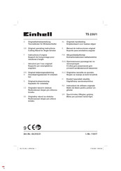 EINHELL TS 230/1 Instructions D'origine