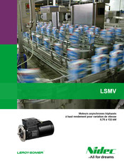 Leroy Somer Nidec LSMV 100 LG Mode D'emploi