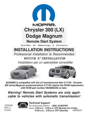 Mopar 82208995 Notice D'installation