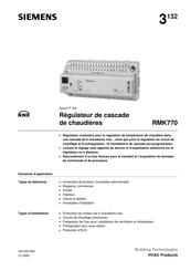 Siemens KNX Synco 700 RMK770-4 Mode D'emploi