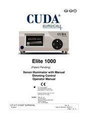 Cuda surgical Elite 1000 Manuel De L'opérateur