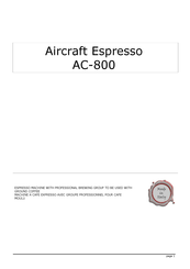 AIRCRAFT Espresso AC-800 Mode D'emploi